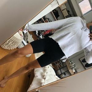 Brandy Melville Cropped Gray Hoodie Sweatshirt